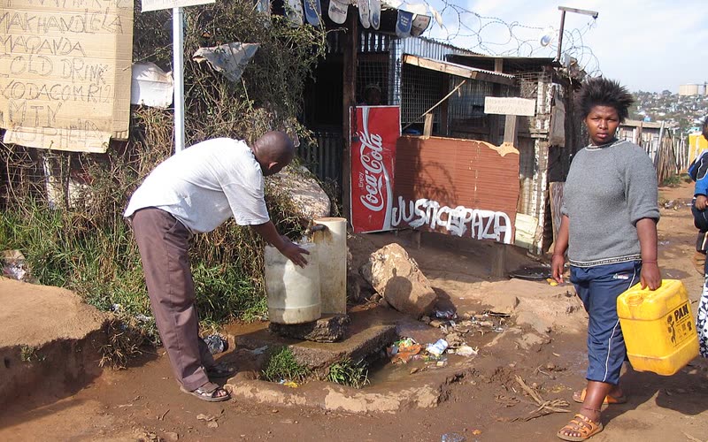 Communal water tap in Soweto