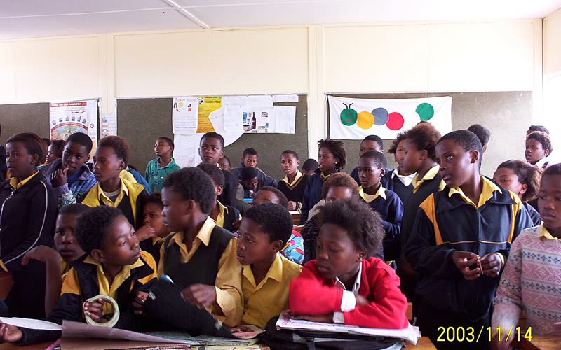Learners in a South African classroom